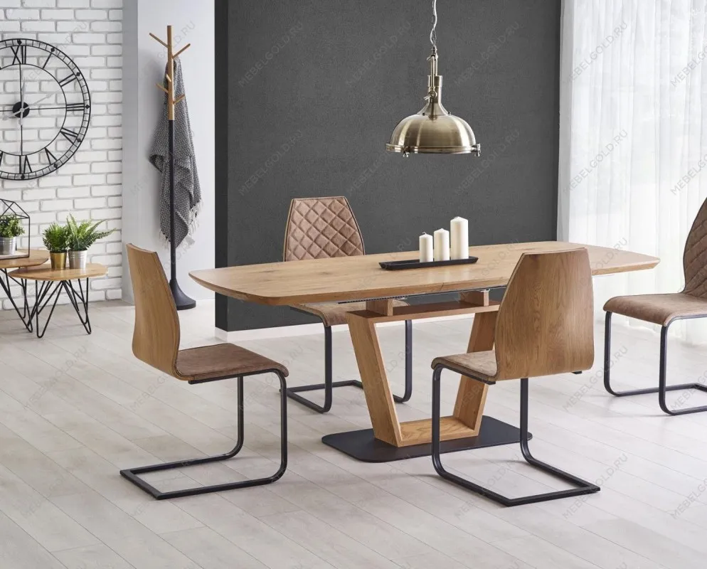 Стол обеденный Halmar BLACKY раскладной (золотой дуб) | изображение 8