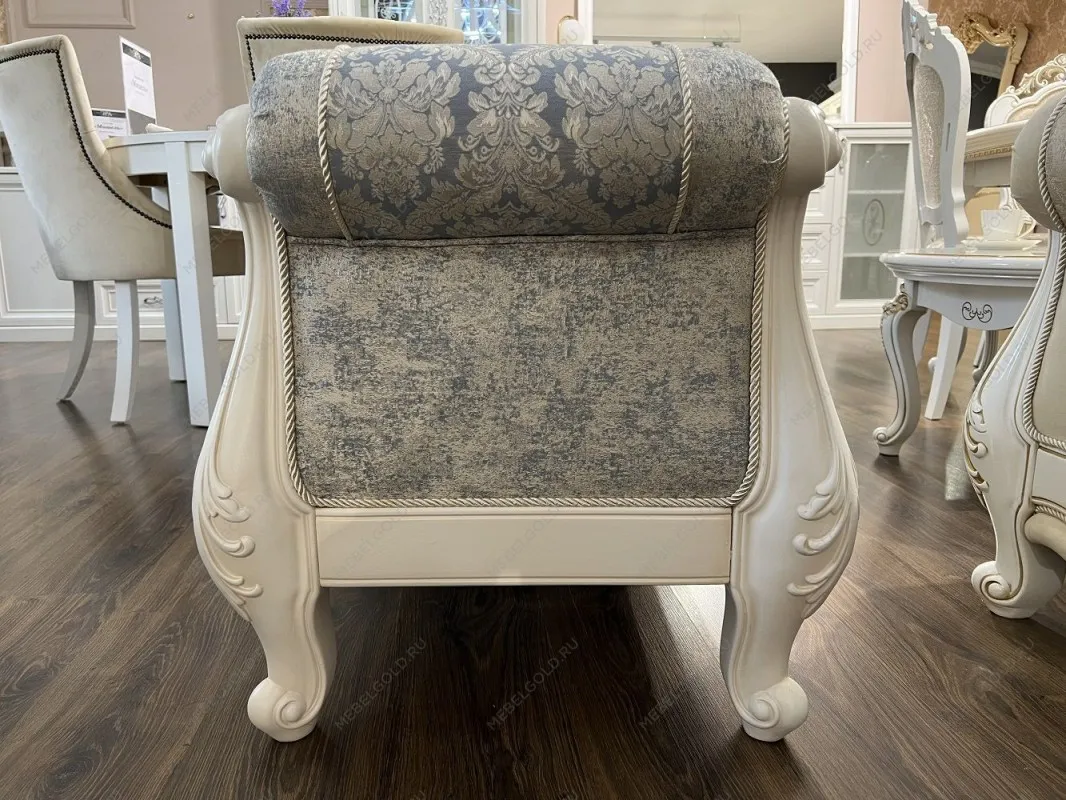 Оттоманка Мишель с одним подлокотниками белый матовый | изображение 4