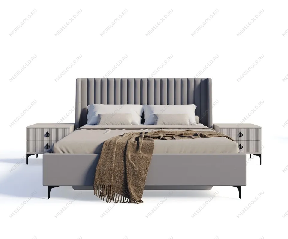 Кровать Стелла 160х200 светло серый камень | изображение 1