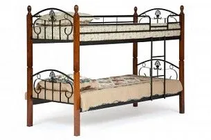 Кровать BOLERO двухъярусная Черный, Коричневый