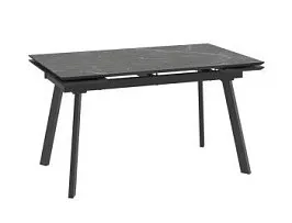 Стол с керамическим покрытием Chelsy (F)-140 (STONE BLACK ST CER/Черный)140(30+30)х85