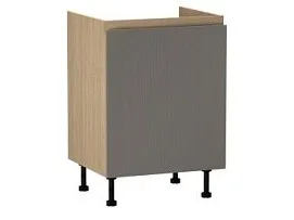 Стол под мойку СМ-60, Женева (600*520*870) Дуб Палермо/Серый камень , 22063