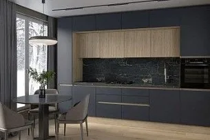 Мебель Женева (Синий матовый) для кухни