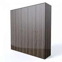 Шкаф 5-ти дверный Римини (Орех империя/Золото) РМШ2/5