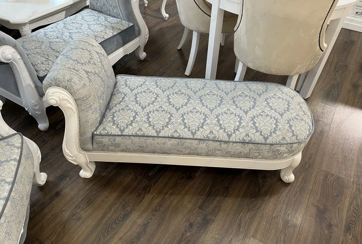 Оттоманка Мишель с одним подлокотниками белый матовый | изображение 1