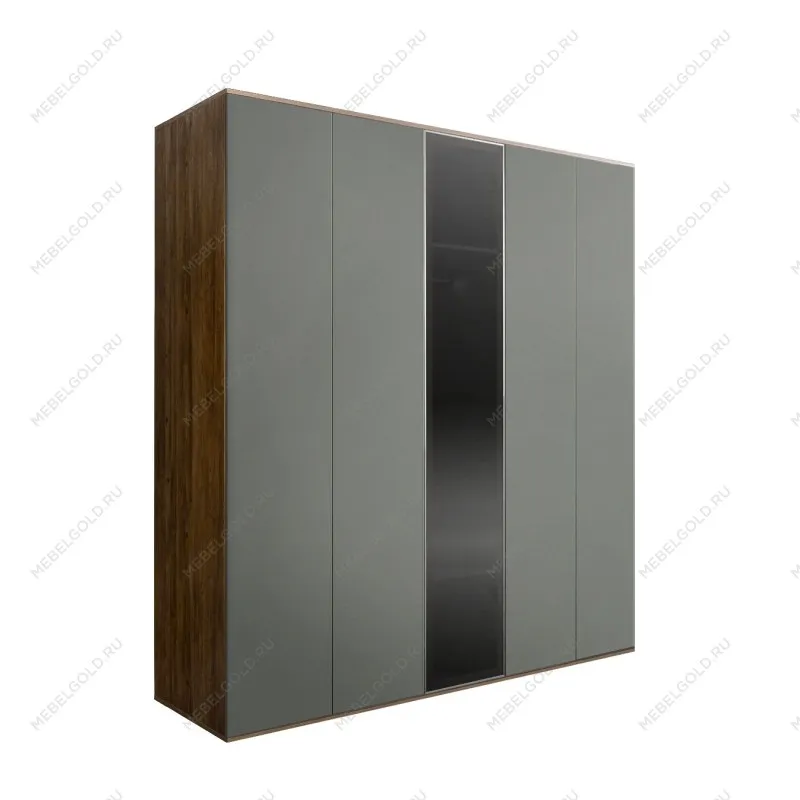 Шкаф 5-ти дв. Bogemia Woodline Air (Серый/Серебро) БМШ2/5(1)