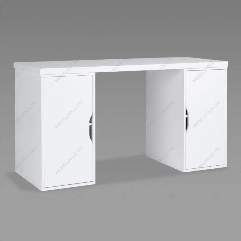 Стол письменный Ингар, с двумя дверцами, 140x75x55, белый