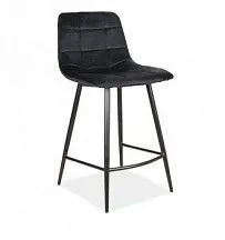 Полубарный стул Signal MILA H-2 VELVET (черный/черный мат)