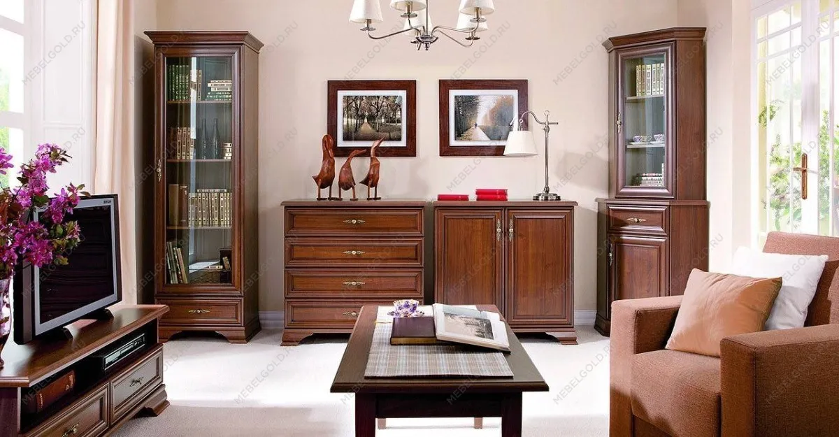 Гостиная угловая Кентаки каштан 2