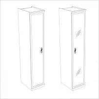 Мишель секция 1-ств с зеркалом белый матовый