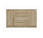 БРИМНЭС / СИРИУС тумба ИКЕА / IKEA 2 двери и 3 ящика 156х95 сонома | изображение 1