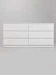 Комод Мальта, 6 ящиков, горизонтальный, с доводчиками, 160х48х76 см, белый | изображение 11
