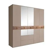 Шкаф 5-ти дверный с зеркалами, с ящиками, Bogemia Wood Fa (Мокка/Золото) БМШ1/51(Wo)