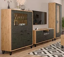 Шкаф с витриной Грейс REG2W