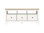 Тумба ТВ Сага, 3 ящика, 131х42х63 см, белая/ясень | изображение 12