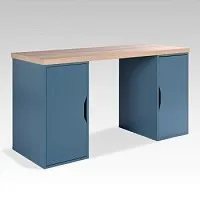 Дуб беленый/серо-бирюзовый