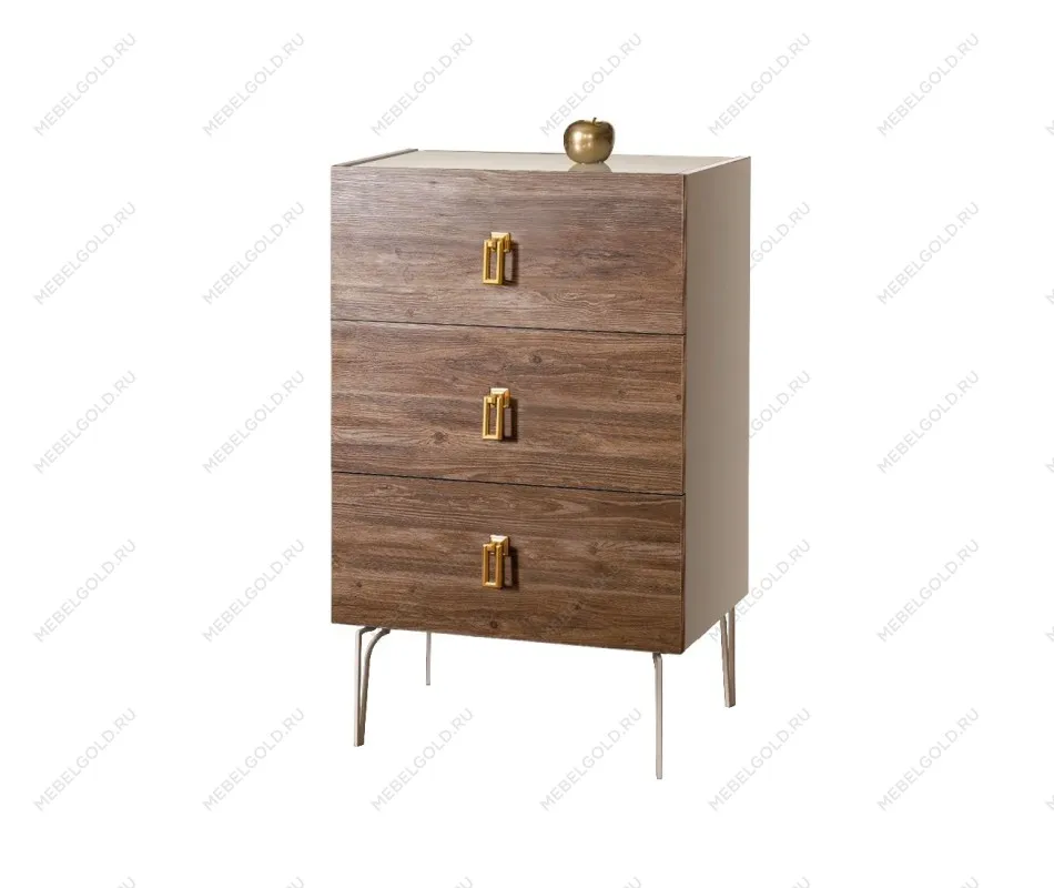 Комод Bogemia Wood Fa (Ваниль) (Lakobel/Золото) БМКМ-1(Wo)