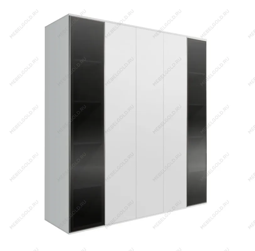 Шкаф 5-ти дв. Bogemia Air (Белый/Серебро) БМШ2/5(2)