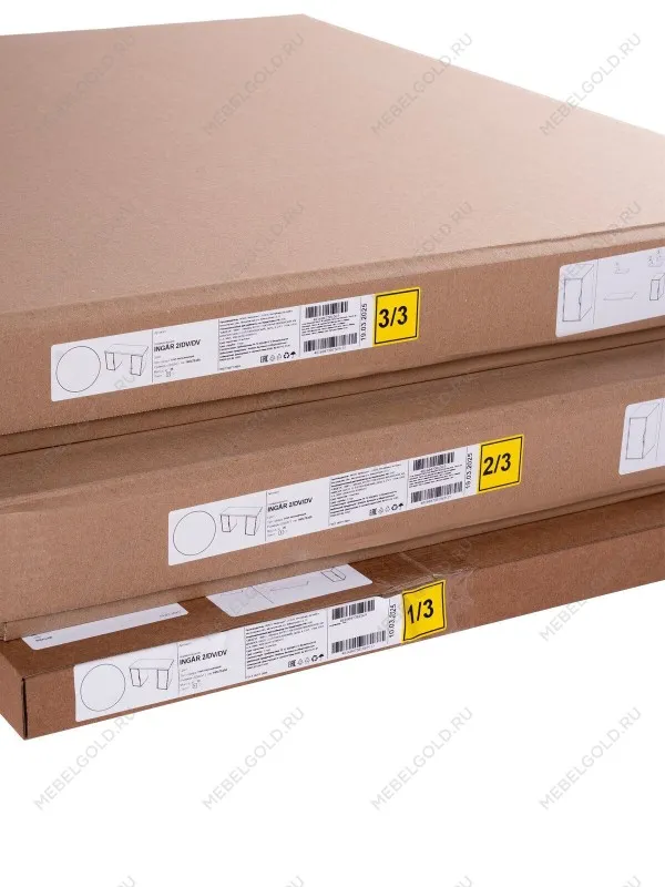 Стол письменный Ингар, с двумя дверцами, 140x75x55, белый, столешница дуб беленый | изображение 9