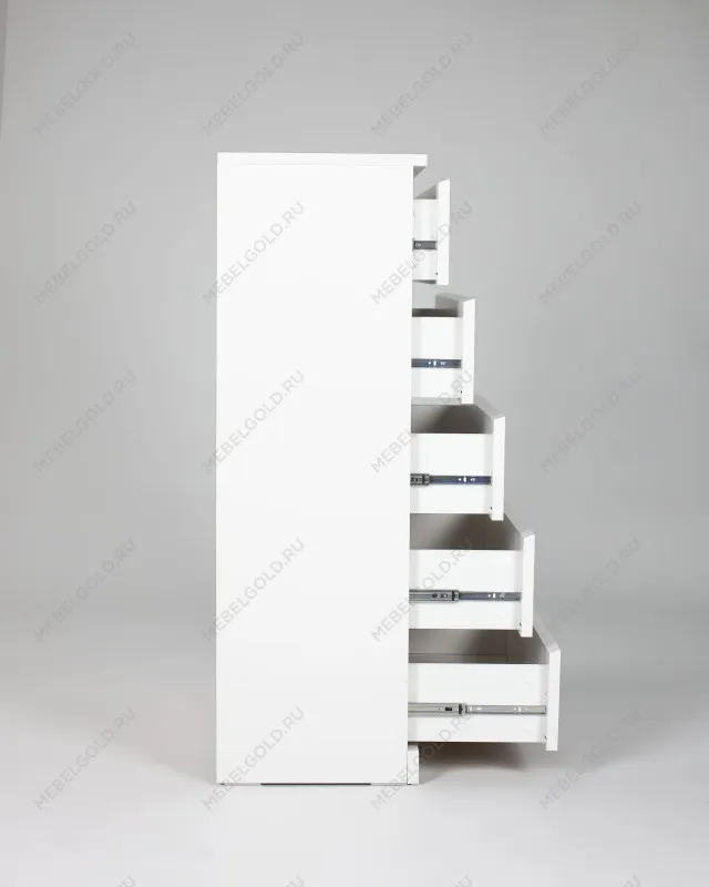 Комод ВАРМА, 5 ящиков, 80х123х40 см, эмаль белая | изображение 12