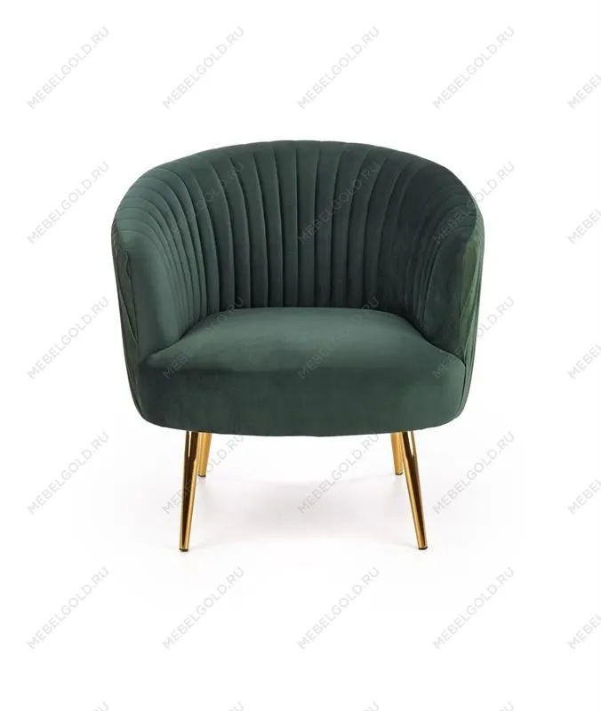 Кресло Halmar CROWN (темно-зеленый/золотой) | изображение 4