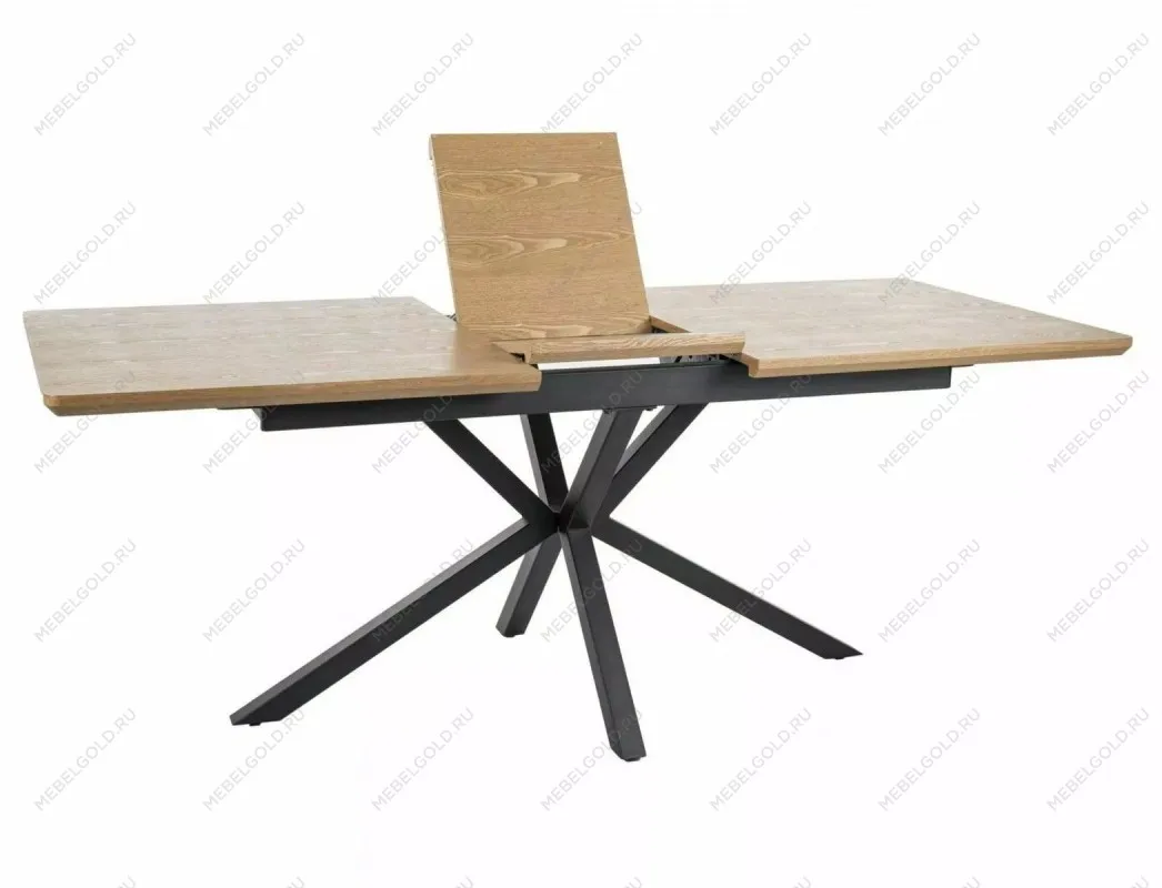 Стол обеденный Signal LOGAN раскладной (дуб/черный) | изображение 2