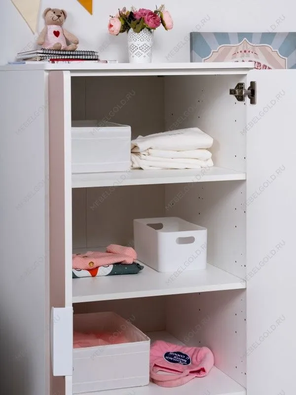 Шкаф распашной Пикси, с двумя дверьми и тремя полками 60х57х120, мечтательный пион | изображение 2