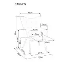 Кресло Signal CARMEN Raven 15 (серый/черный мат) | изображение 3