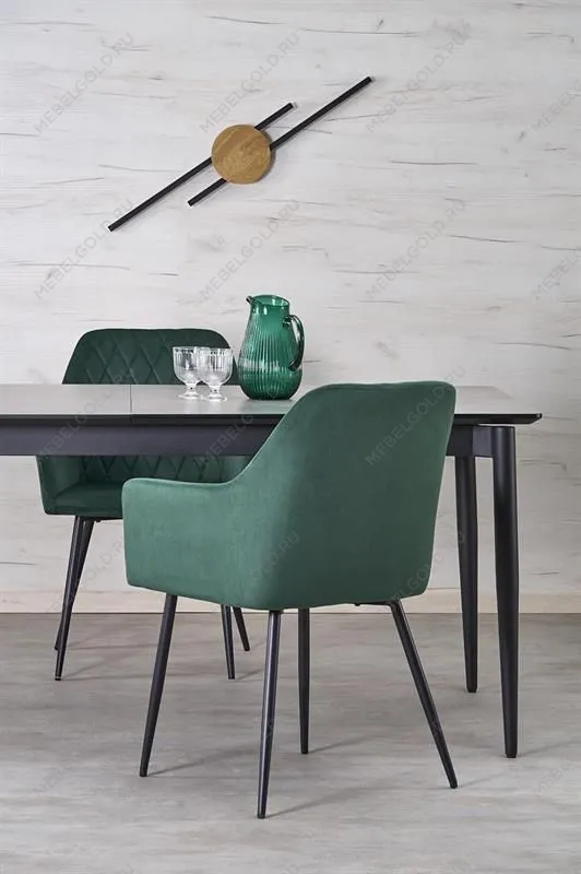 Стол обеденный Halmar CHARLES 180 раскладной (серый мрамор/черный) | изображение 10