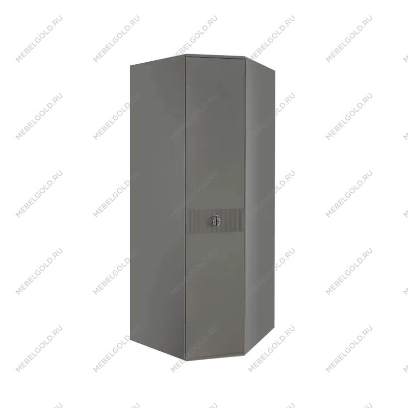 Шкаф угловой Римини СОЛО (Серый/Серебро) РМШУ2/1(s)