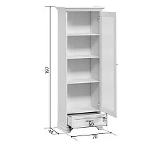 Лобня - Шкаф-витрина Кентаки REG1W1S белый