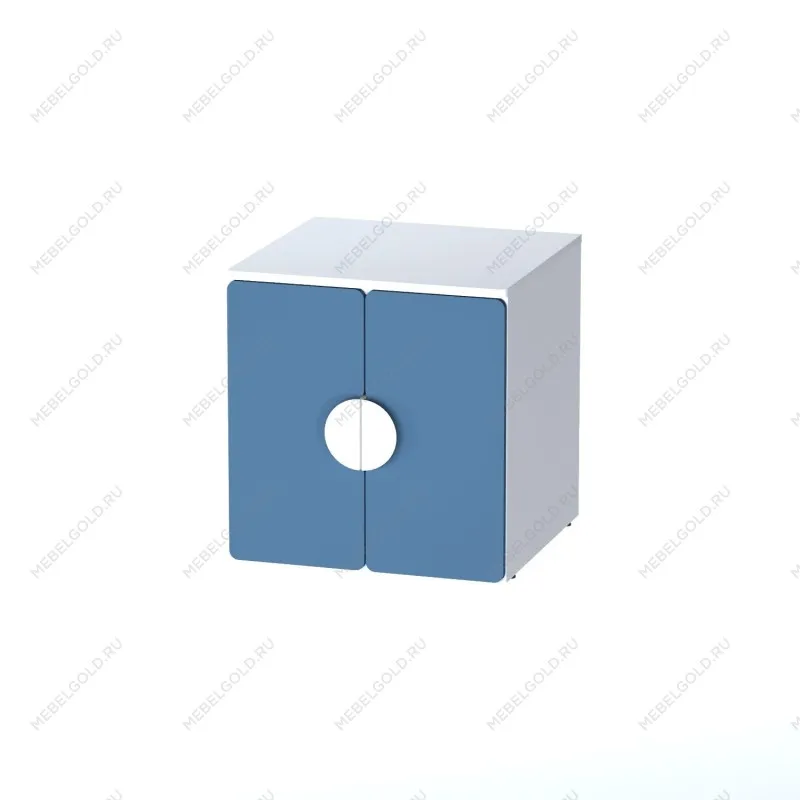 Шкаф Пикси распашной, с двумя дверьми и полкой 60x57x60, озорной василек