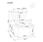 Кресло Signal LOUIS Velvet 28 (бежевый/черный) | изображение 4