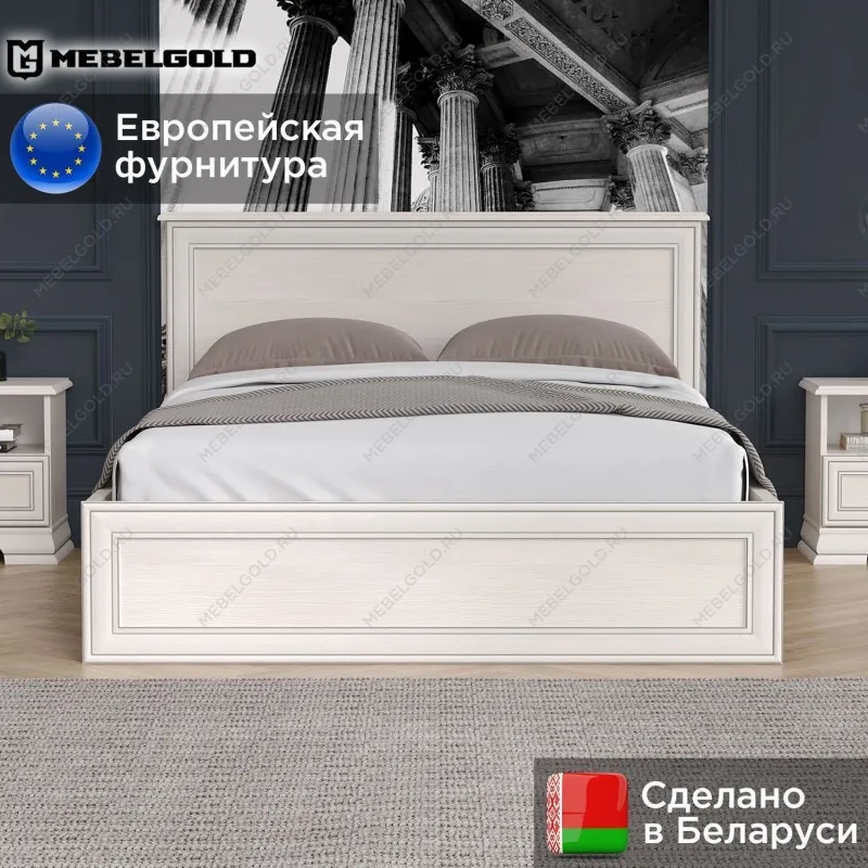 Кровать Тиффани 140 вудлайн кремовый | изображение 1