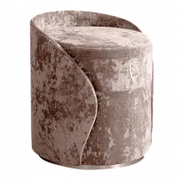 Пуф-тумба Розовая дымка (Crush) серебро Sweet dreams PS-101
