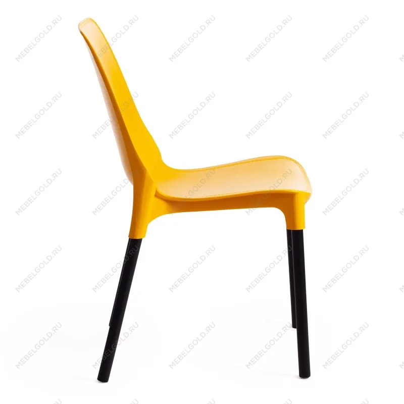 Стул GENIUS (mod 75) желтый/черные ножки | изображение 1