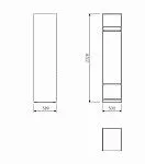 Модуль гардероба МАКС, 50х58х233 см, белый | изображение 4