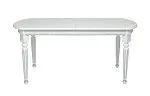 Стол овальный Милорд-170 (90х170х220/белый/патина серебро) | изображение 1