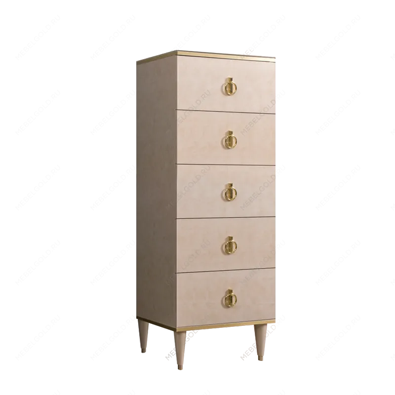 Комод узкий Римини (Латте/Золото) РМКМ-2