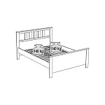 Кровать двуспальная Сага, 140х200 см, белая/ясень | изображение 10