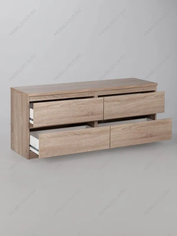 Тумба для ТВ Кастор, 4 ящика, 130х40х54 см, дуб сонома | изображение 12