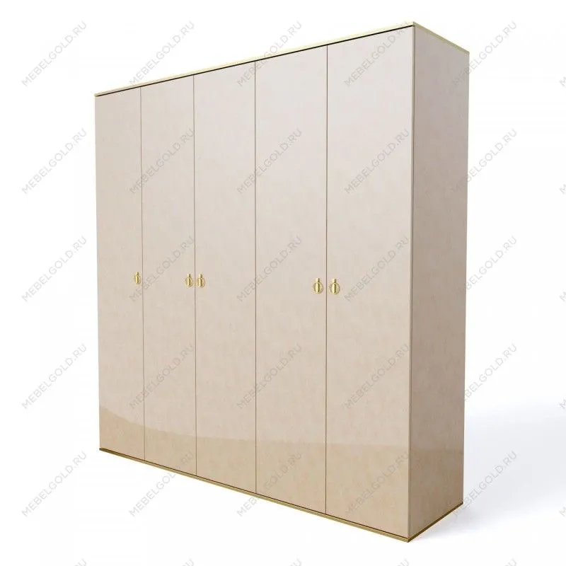 Шкаф 5-ти дверный Римини (Латте/Золото) РМШ2/5