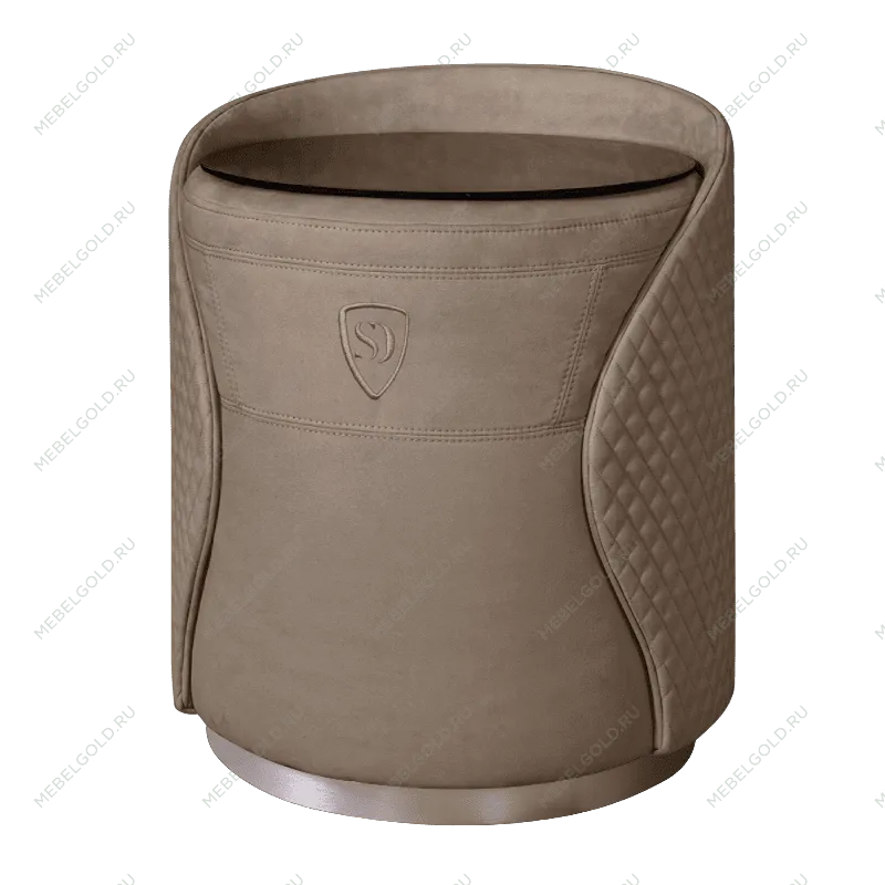 Пуф-тумба Пепельно-коричневый (новабук) серебро Sweet dreams PS-101