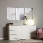 Комод Варма, 6 ящиков, горизонтальный, 160х78х40 см, эмаль белая | изображение 1