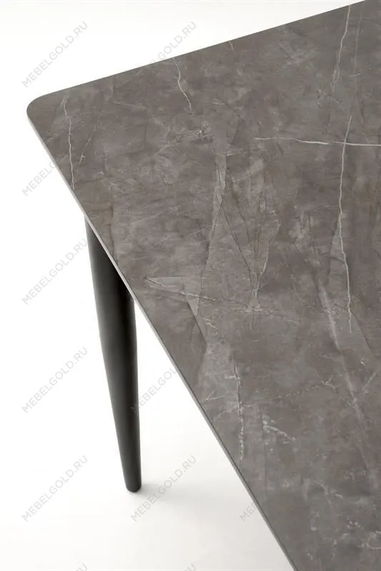 Стол обеденный Halmar CHARLES 180 раскладной (серый мрамор/черный) | изображение 7