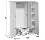 Шкаф Кентаки SZF5D2S белый | изображение 1