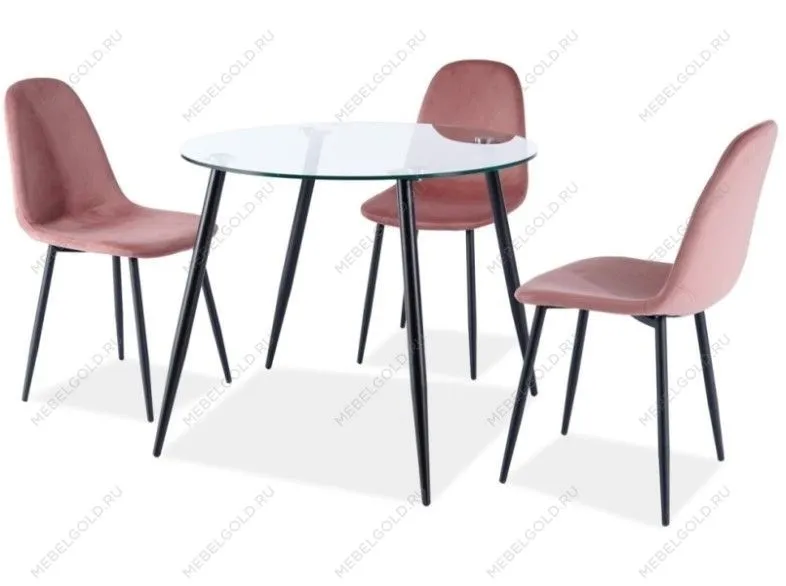 Стул кухонный Signal FOX VELVET (темно-синий/черный мат) | изображение 1