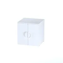 Шкаф Пикси распашной, с двумя дверьми и полкой 60x57x60, белый (робкий подснежник)