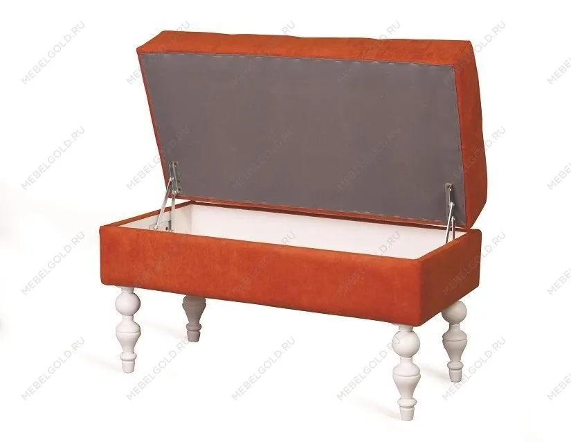 Банкетка Виктория (эмаль белая/G08 - морковный) | изображение 2