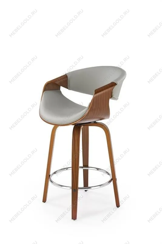 Барный стул Halmar H-123 (серый/орех)